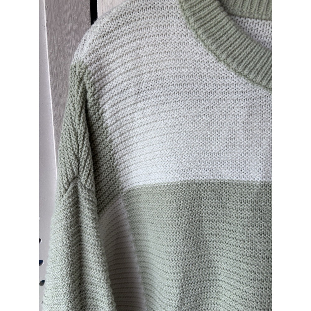 Moon And Madison Checkered Colorblock Cropped Sweater Women's M Cotton Acrylic - Picture 3 of 6